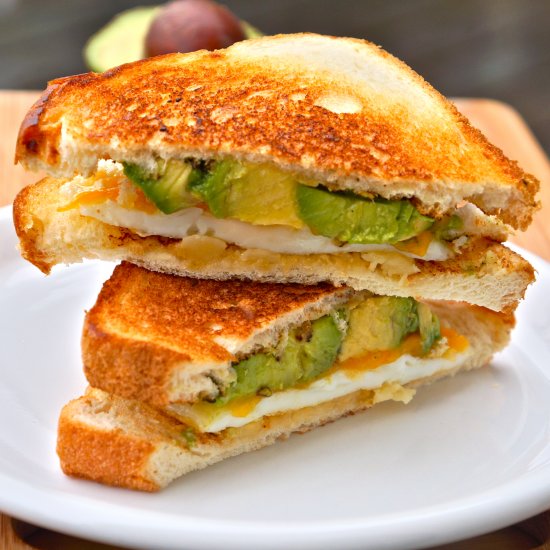 Fried Egg Cheese Avocado Sandwich