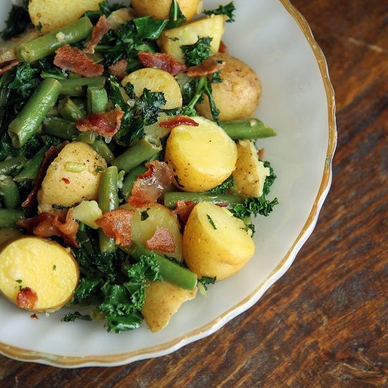 Potato Salad with Kale and Beans