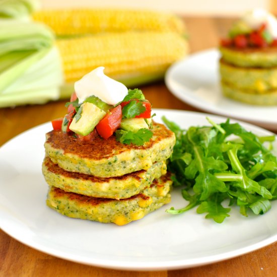 Corn Fritters with Avocado Salsa