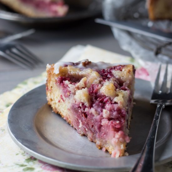 Raspberry Lemon Sweet Roll Cake