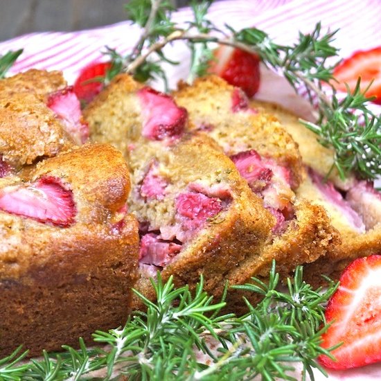 Strawberry-Rosemary Cake Recipe