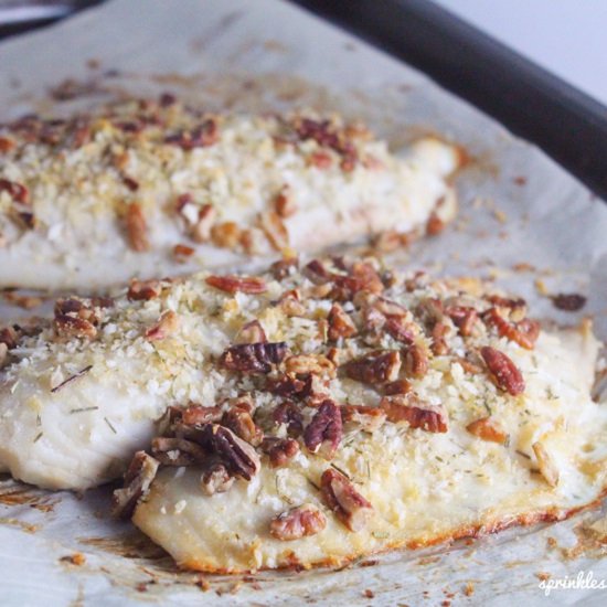 Baked Tilapia with Pecan Rosemary