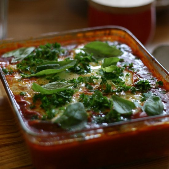 Baked Eggs in Tofu Bean Stew