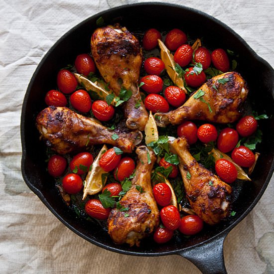 Skillet Roasted Harissa Chicken