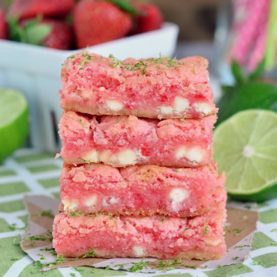 Strawberry Lime Gooey Bars