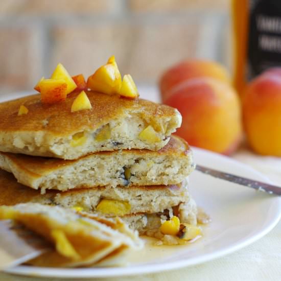 Spiced Peach Pancakes (Gluten Free)