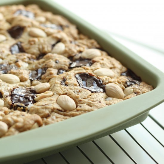 Almond Cherry & Chocolate Blondies