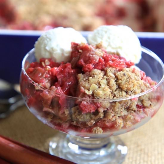 Raspberry Rhubarb Crisp