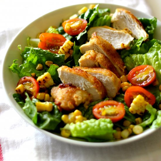 Fried Chicken & Charred Corn Salad