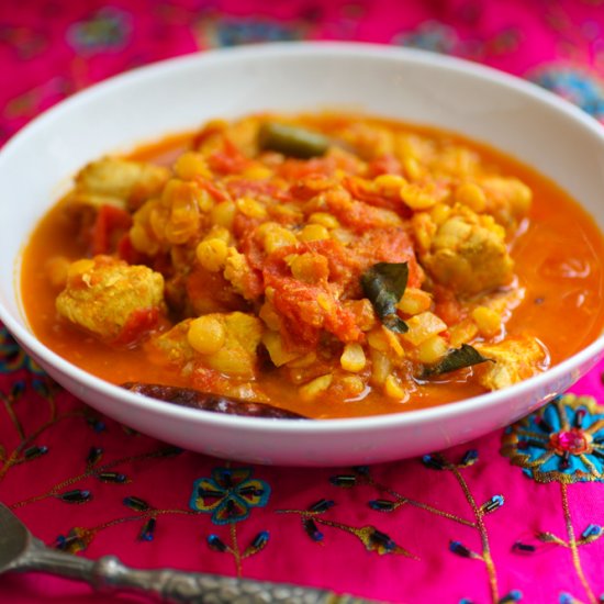 Lentil Spiced Chicken Balti