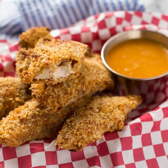 Parmesan baked chicken fingers