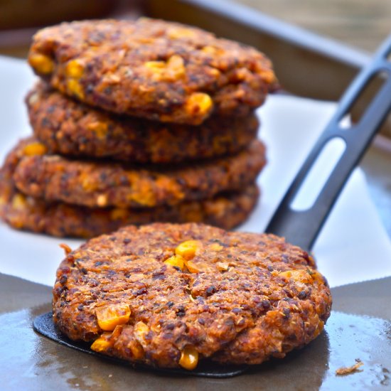 Spicy peri-peri veggie burger