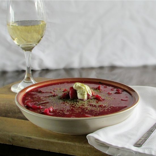 Traditional Ukrainian Borscht Soup