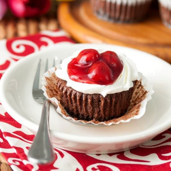 Black Forest Cheesecake Cupcakes