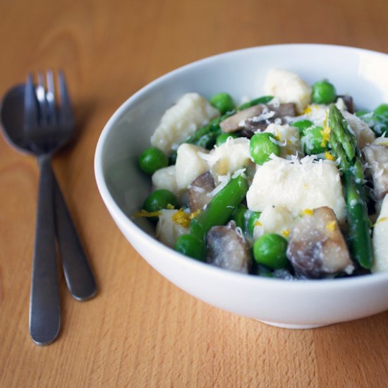 Spring Ricotta gnocchi