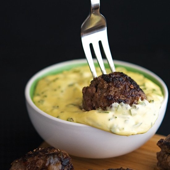 5 Napkin Meatballs with Aioli