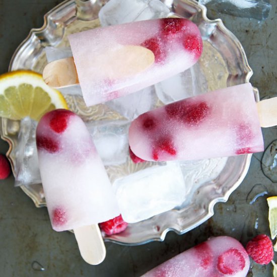 Raspberry Lemonade Popsicles