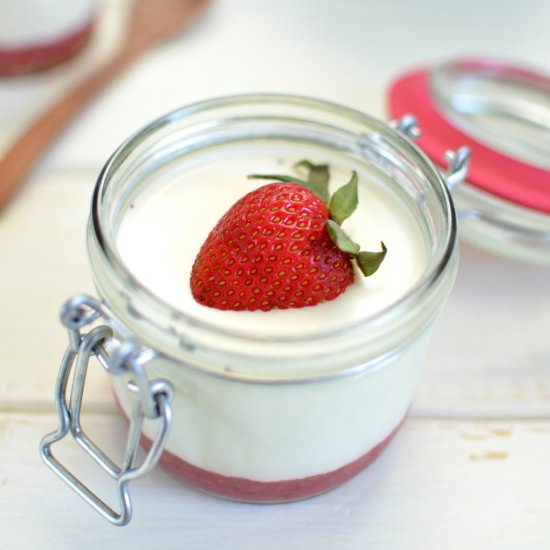 Strawberry Panna Cotta Cups