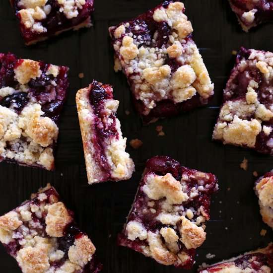 Cherry Almond Crumb Bars