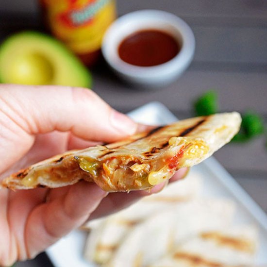 Honey Chipotle Chicken Quesadillas