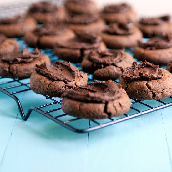 Chocolate fudge thumbprints