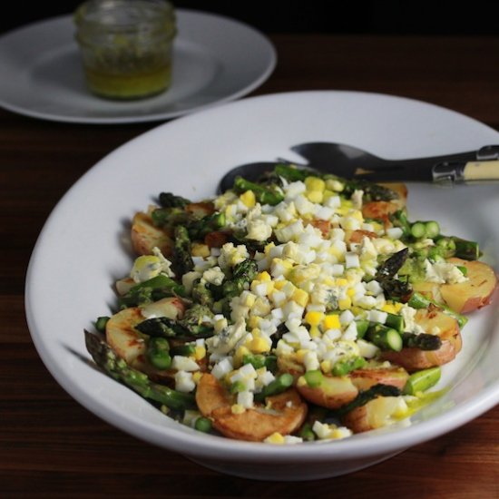 Crispy Potato Salad with Cambozola