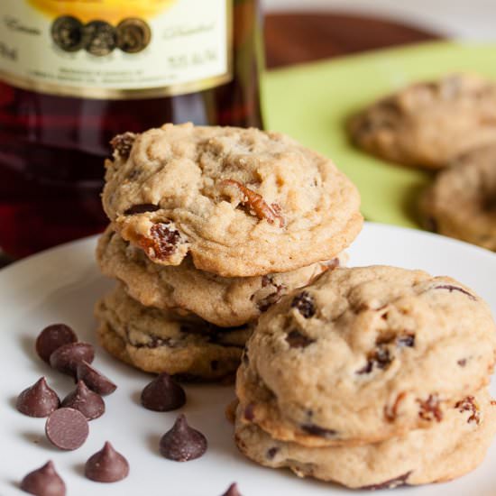 Rum raisin chocolate chip cookies