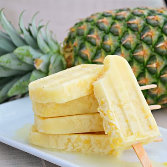 Pina Colada Popsicles