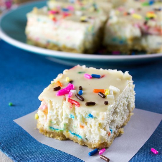 Funfetti Cheesecake Squares