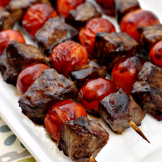 Balsamic Steak Skewers