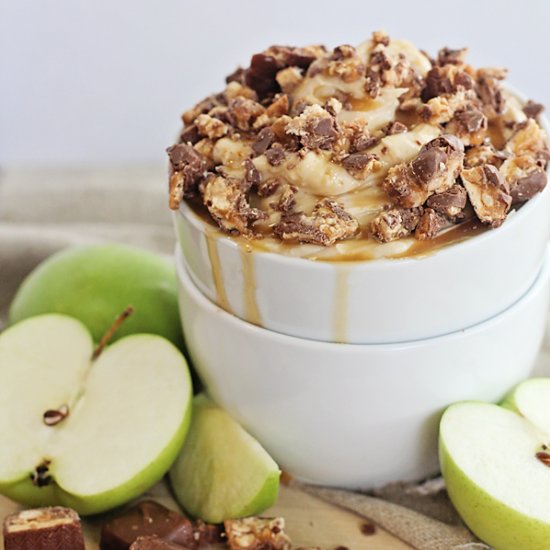 Snickers and Caramel Apple Dip