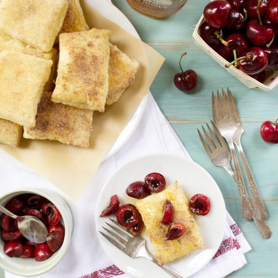 Fauxpapillas with Honey + Cherries