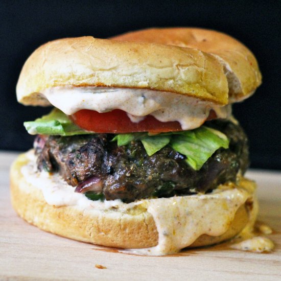 Moroccan Lamb Burgers with Salsa