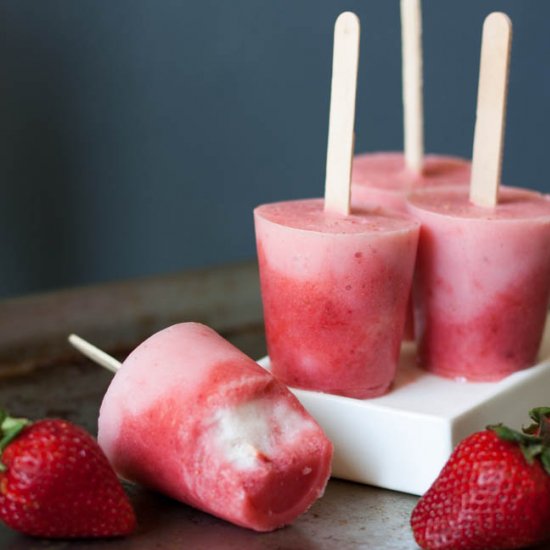 Strawberry Yogurt Creamsicles