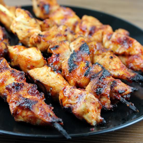 Spicy Chicken Skewers