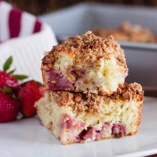 Strawberry Greek Yogurt Coffee Cake