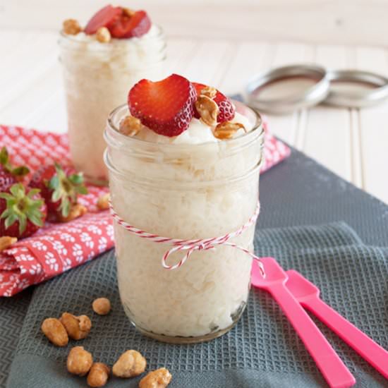 White Chocolate Rice Pudding