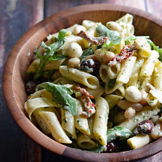 Creamy Pesto Pasta Salad