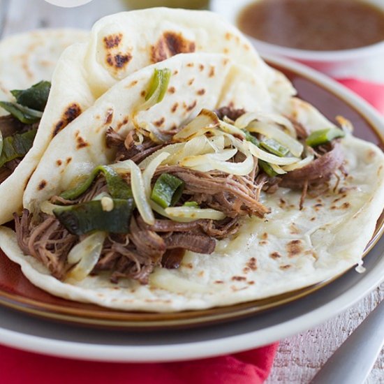 Brisket Tacos, Dallas Style