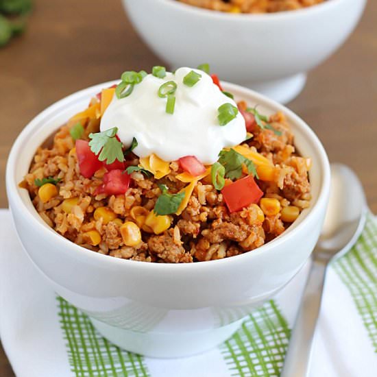 Turkey Taco Skillet