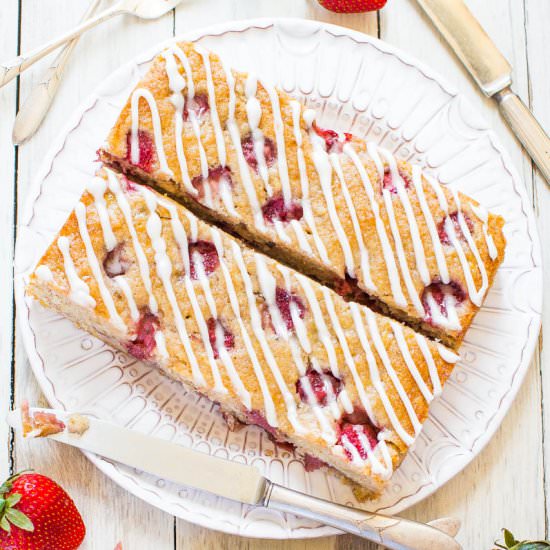 Soft Fluffy Strawberry Banana Cake