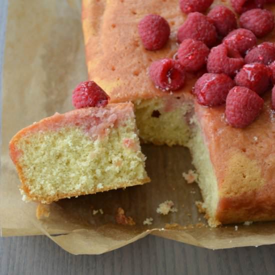 Raspberry Poke Cake