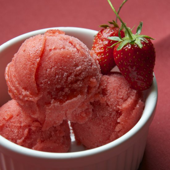 Strawberry sorbet