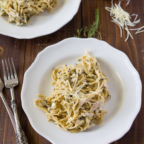 Spinach artichoke spaghetti