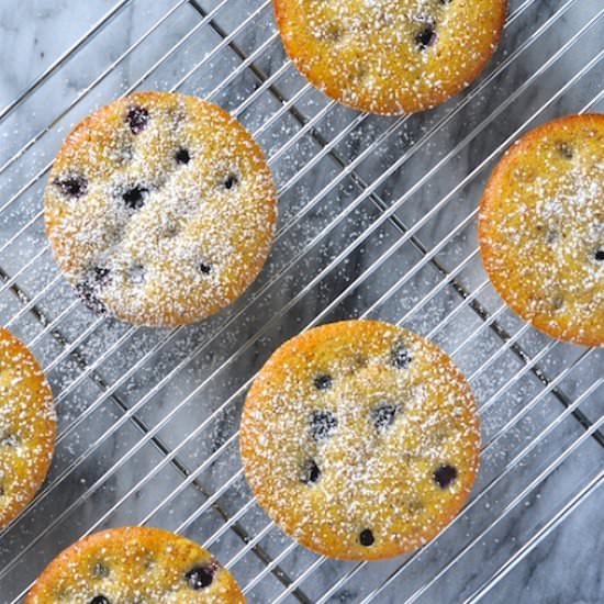 Blueberry-Almond Olive Oil Cakes