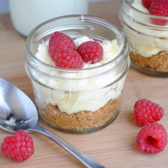 Raspberry Cheesecake Mini Jars