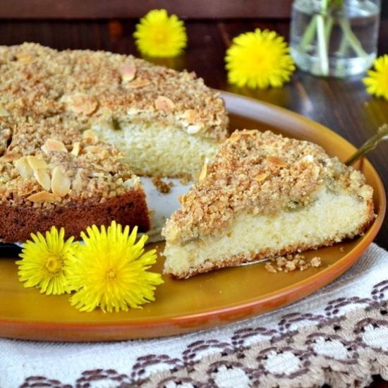 Rhubarb Crumble Cake