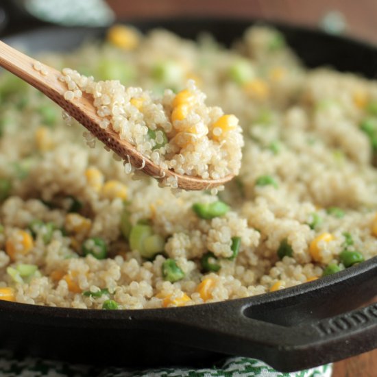 Spring Quinoa with Peas and Corn