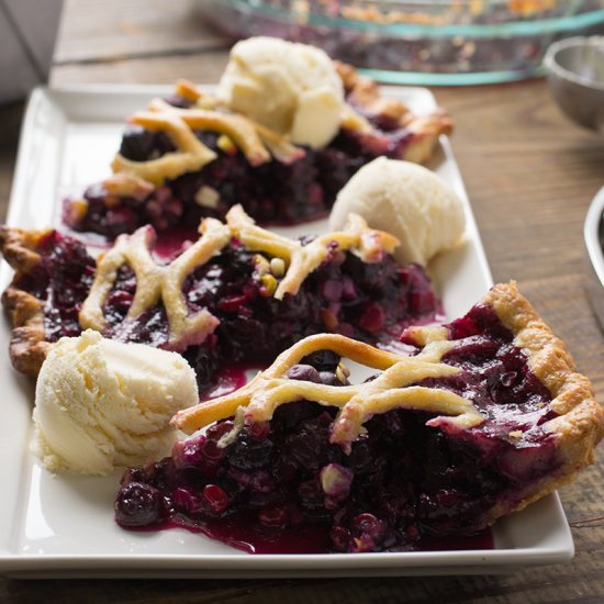 Summer Blueberry & Corn Pie