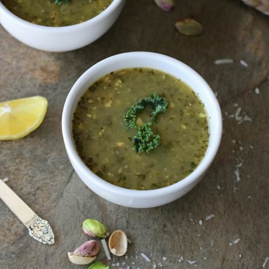 Kale & Pistachio Soup